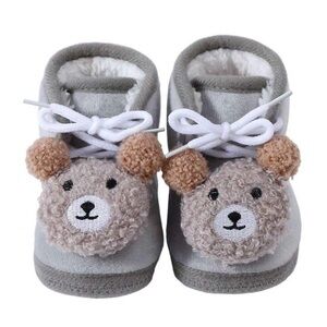Cozy Gray Bear Kids Shoes